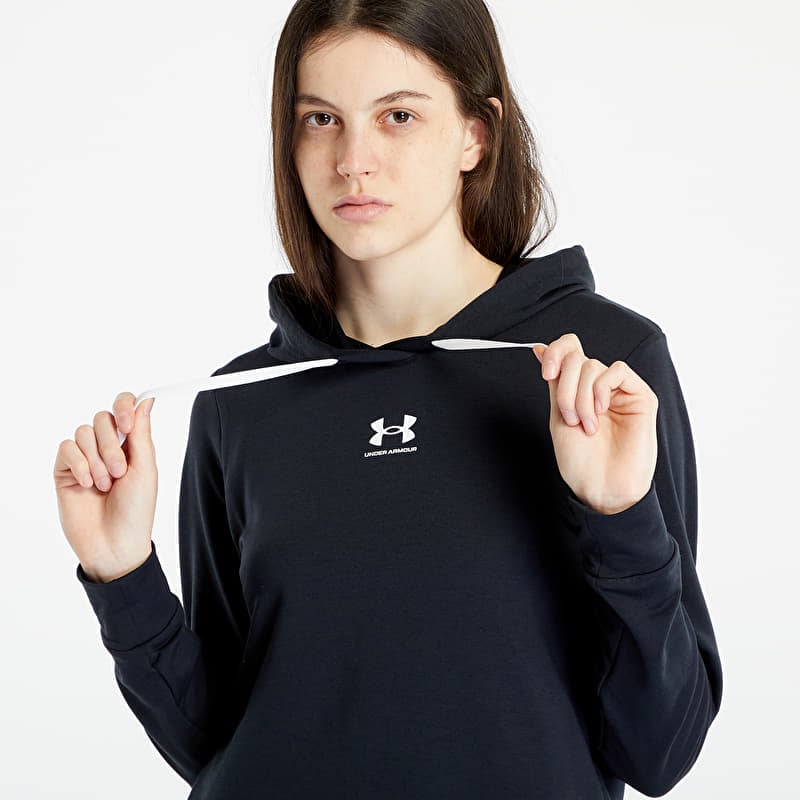 Mikina Under Armour Rival Terry Hoodie Black/ White