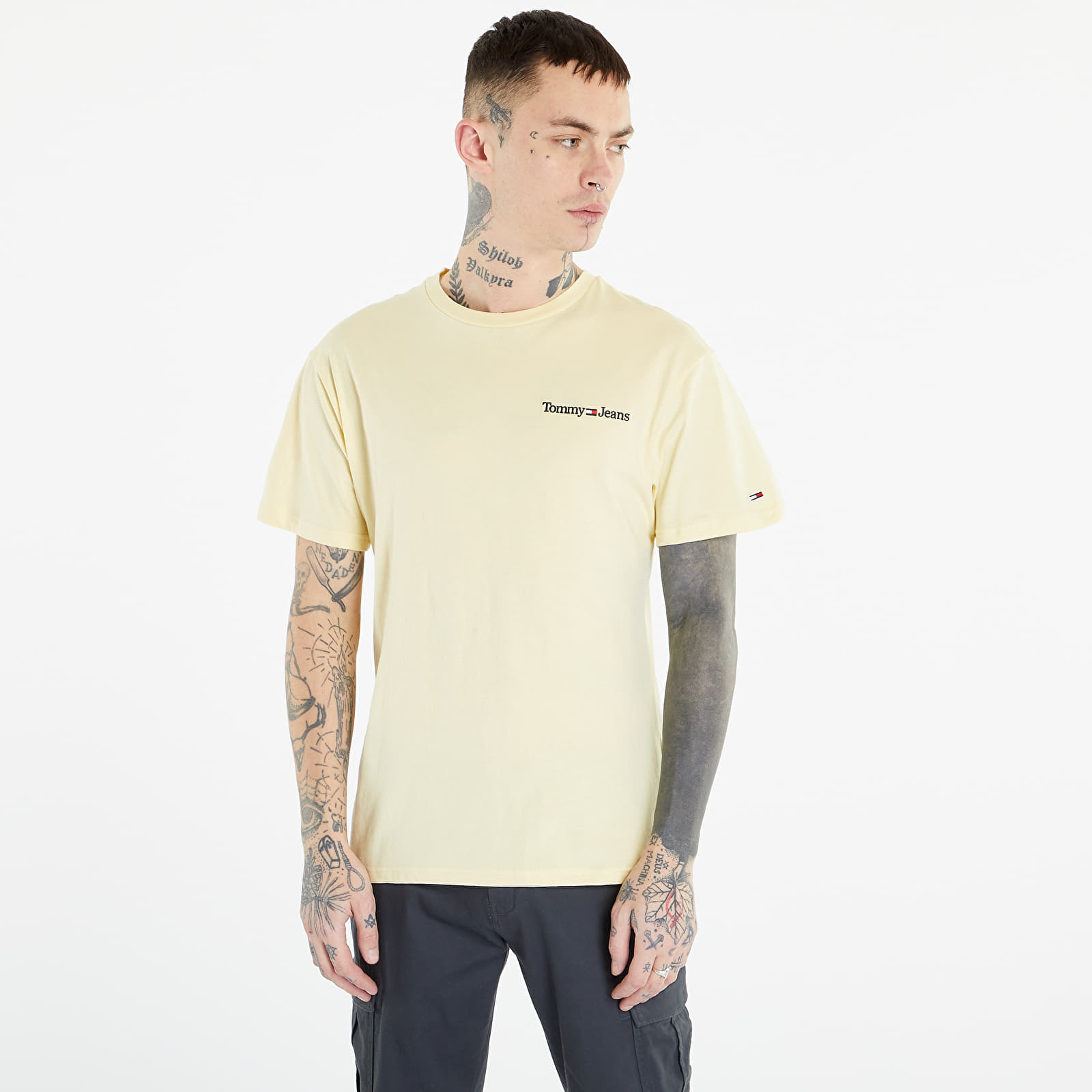 T-shirts TOMMY JEANS Classic Linear Short Sleeve Tee Lemon Zest