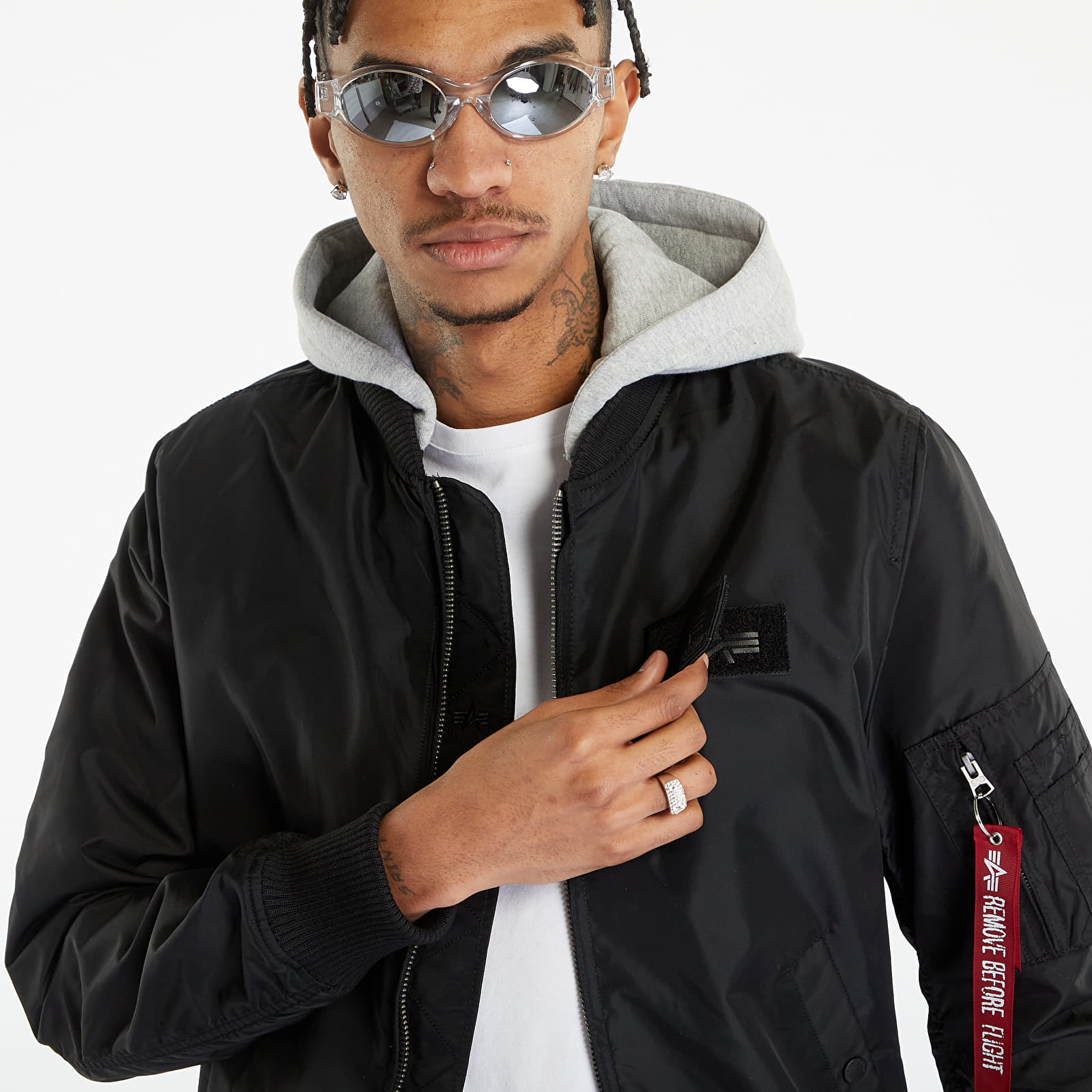 Jacken Alpha Industries MA-1 TT Hood Black