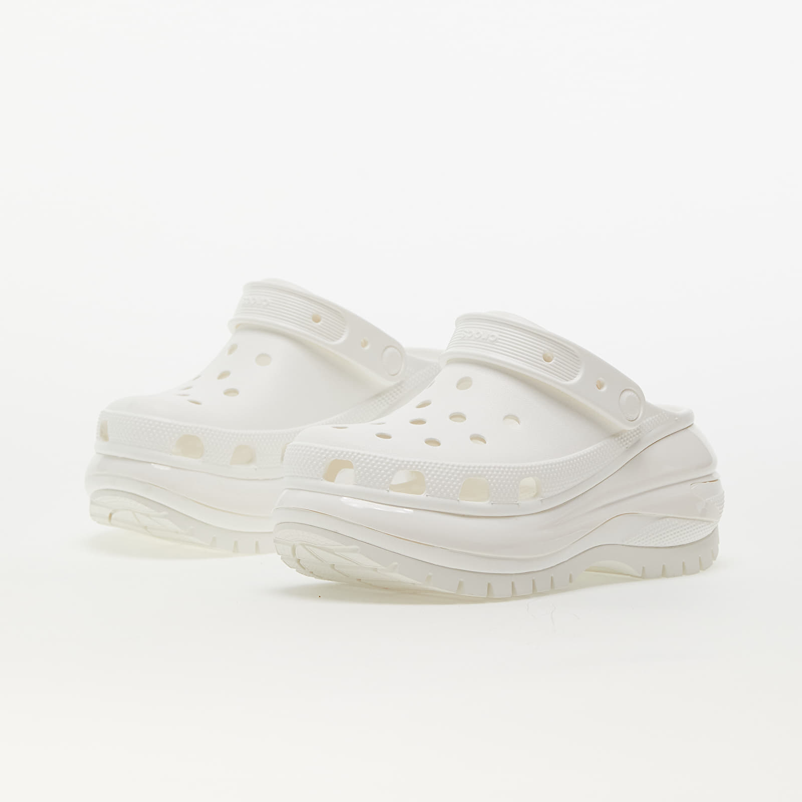 Încălțăminte și sneakerși pentru bărbați Crocs Classic Mega Crush Clog White