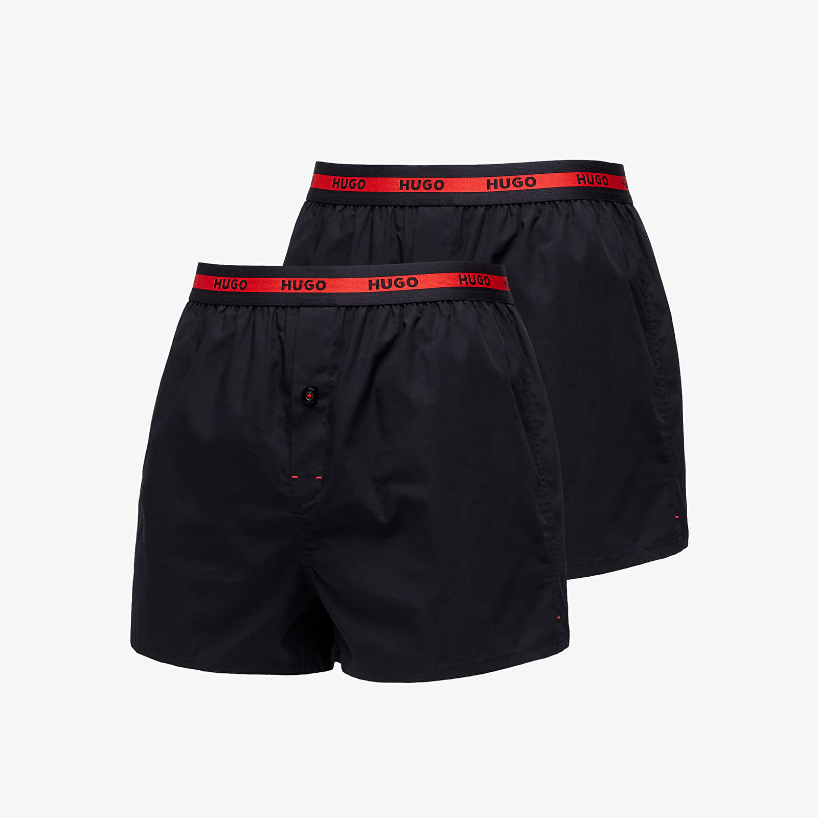 Boxer shorts Hugo Boss Woven Boxer Shorts 2 Pack Black