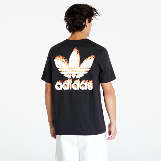 T-shirts adidas Originals Graphics Fire Trefoil Tee Black | Queens