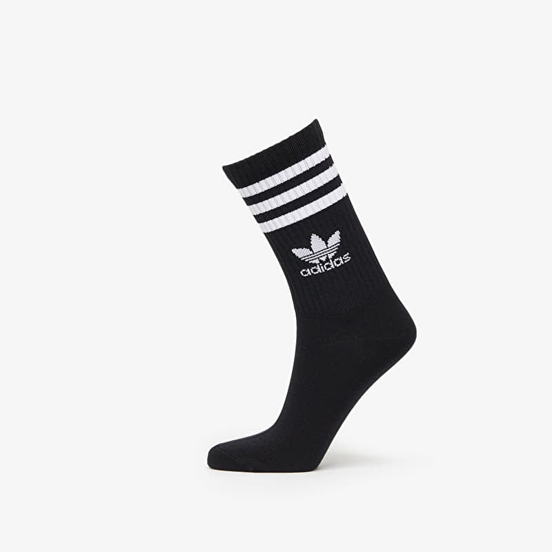 adidas Originals Mid Cut Crew Socks 3-Pack White/ Medium Grey Heather/ Black