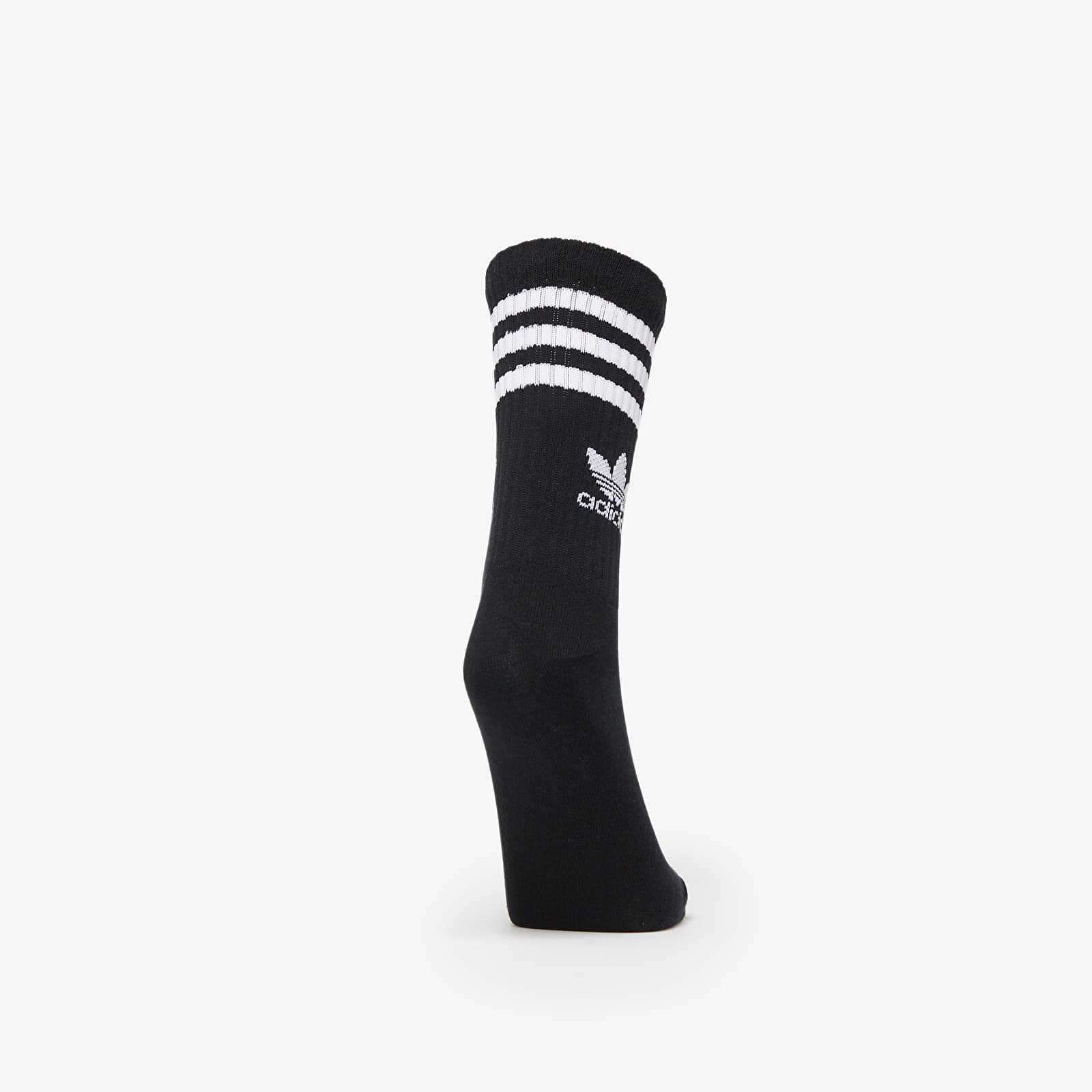 adidas Originals Mid Cut Crew Socks 3-Pack White/ Medium Grey Heather/ Black XL