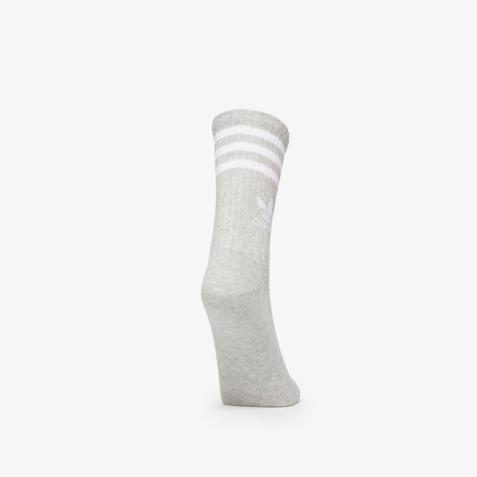 adidas Originals Mid Cut Crew Socks 3-Pack White/ Medium Grey Heather/ Black XL