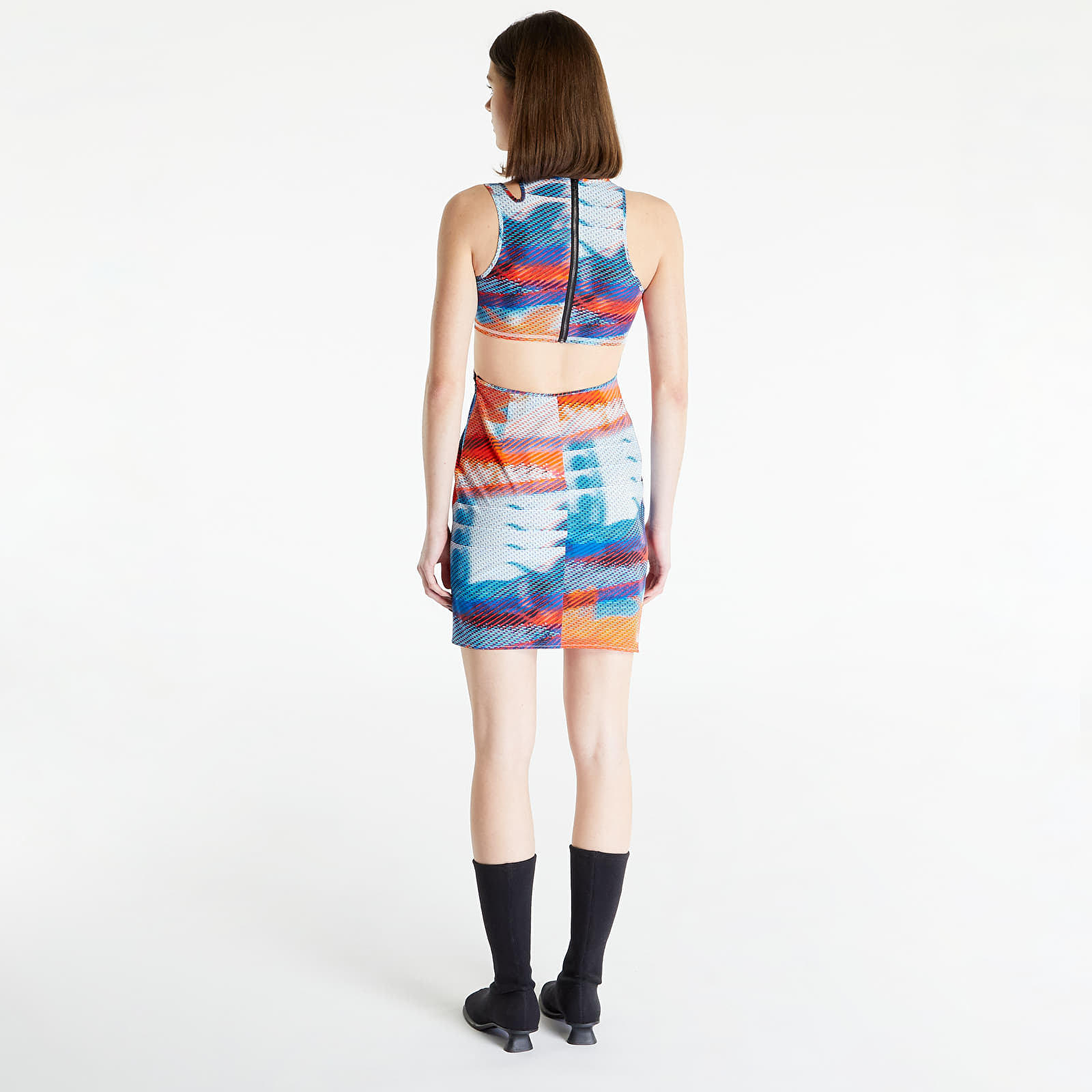 Kleider CALVIN KLEIN JEANS Wrapping Cut Out Dress Multicolour