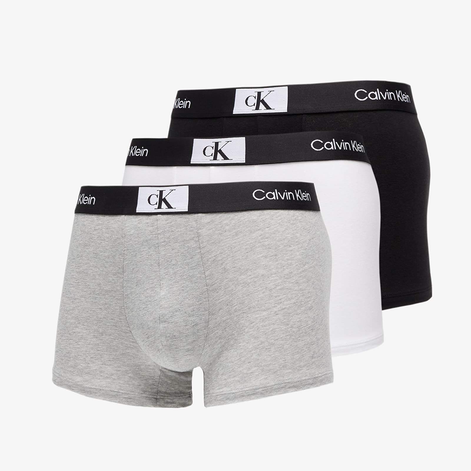 Boxer shorts Calvin Klein ´96 Cotton Stretch Trunks 3-Pack Black/ White/ Grey Heather