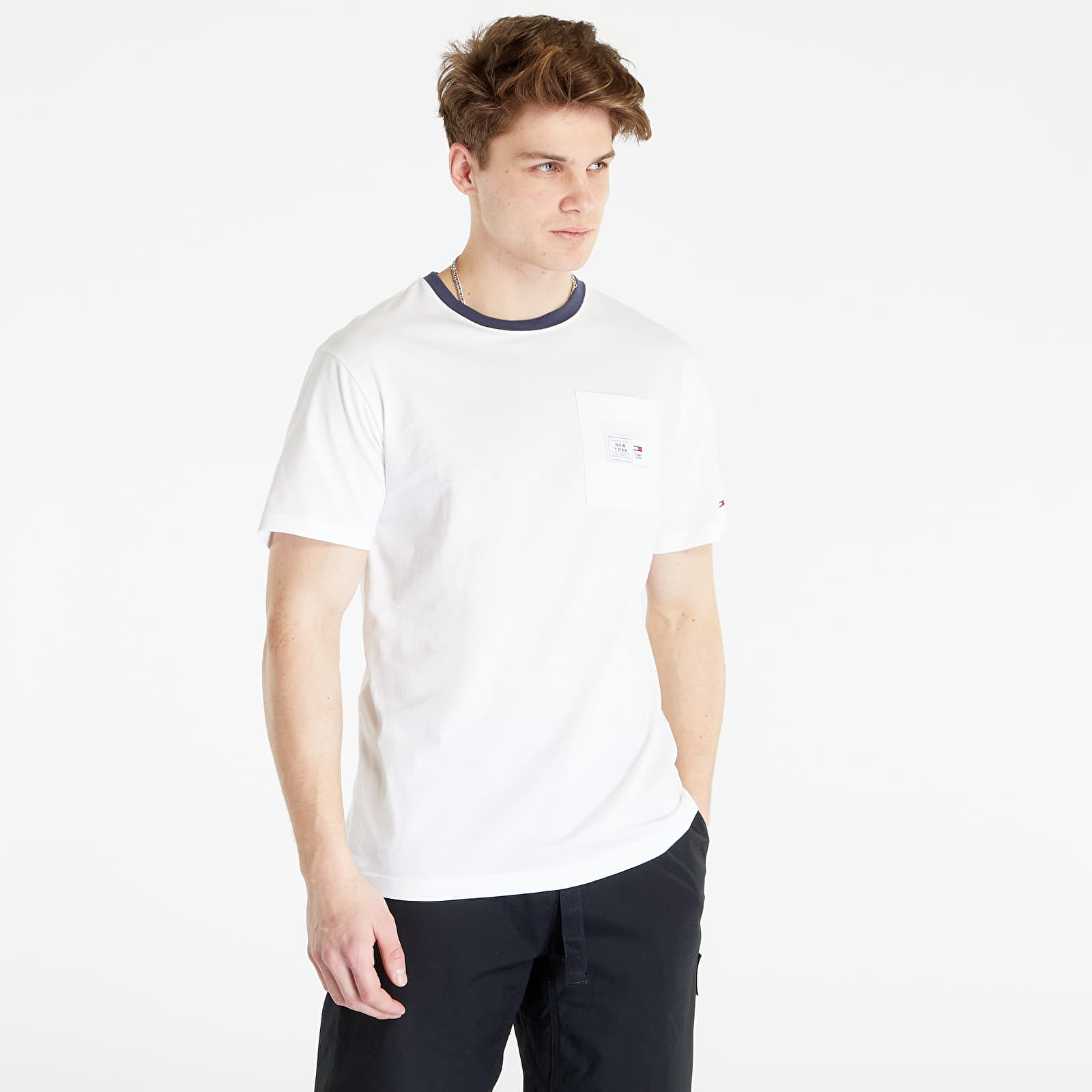 T-krekli TOMMY JEANS Classic Label Ringe T-Shirt White