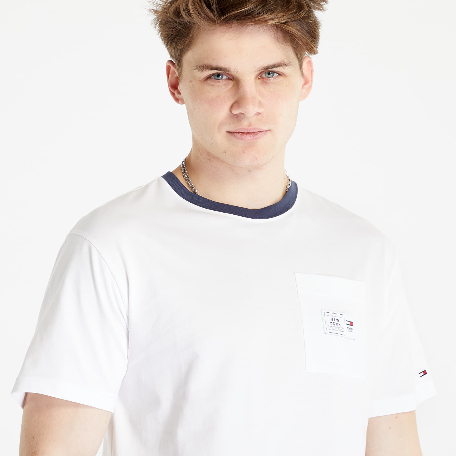T-krekli TOMMY JEANS Classic Label Ringe T-Shirt White