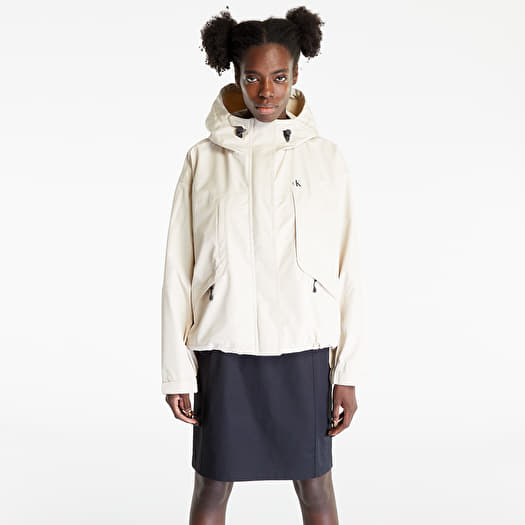 Windbreakers CALVIN KLEIN JEANS Waterproof Cropped Jacket Beige Queens