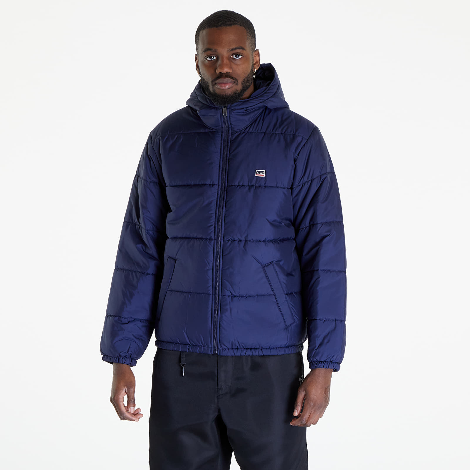 Jackets and Coats Levi s Telegraph Hooded Short Jacket Peacoat Blue Queens