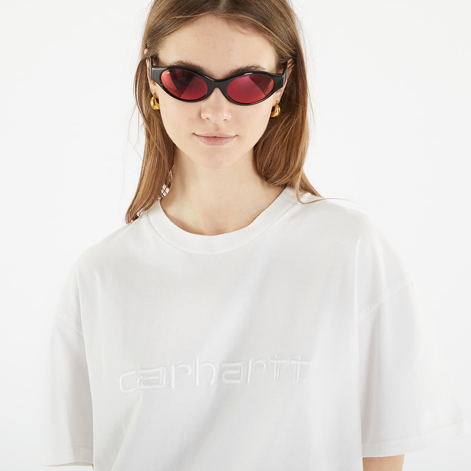 Trička Carhartt WIP Duster Short Sleeve T-Shirt UNISEX White Garment Dyed