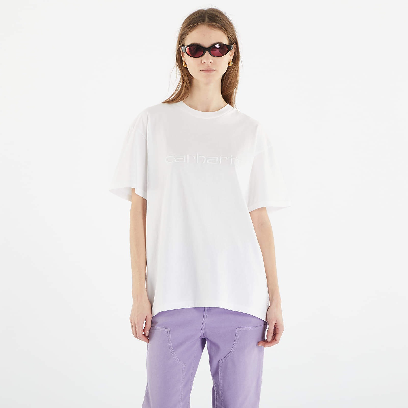 Trička Carhartt WIP Duster Short Sleeve T-Shirt UNISEX White Garment Dyed