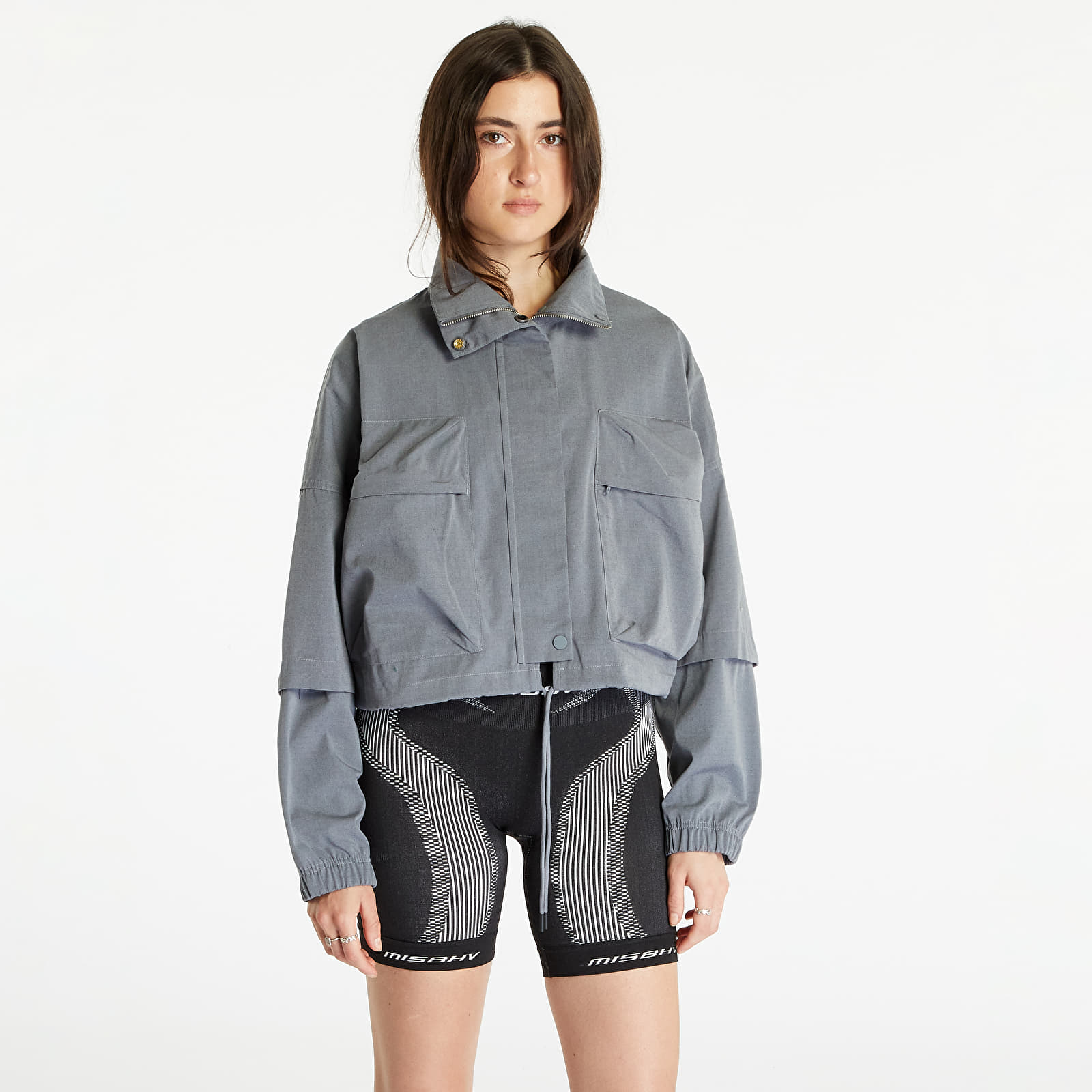 Μπουφάν Nike Sportswear Women's Ripstop Jacket Grey Heather/ Cool Grey