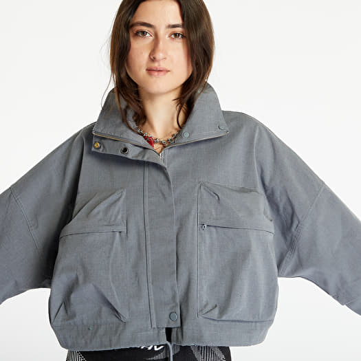 Jackets Nike Sportswear Women s Ripstop Jacket Grey Heather Cool Grey Queens
