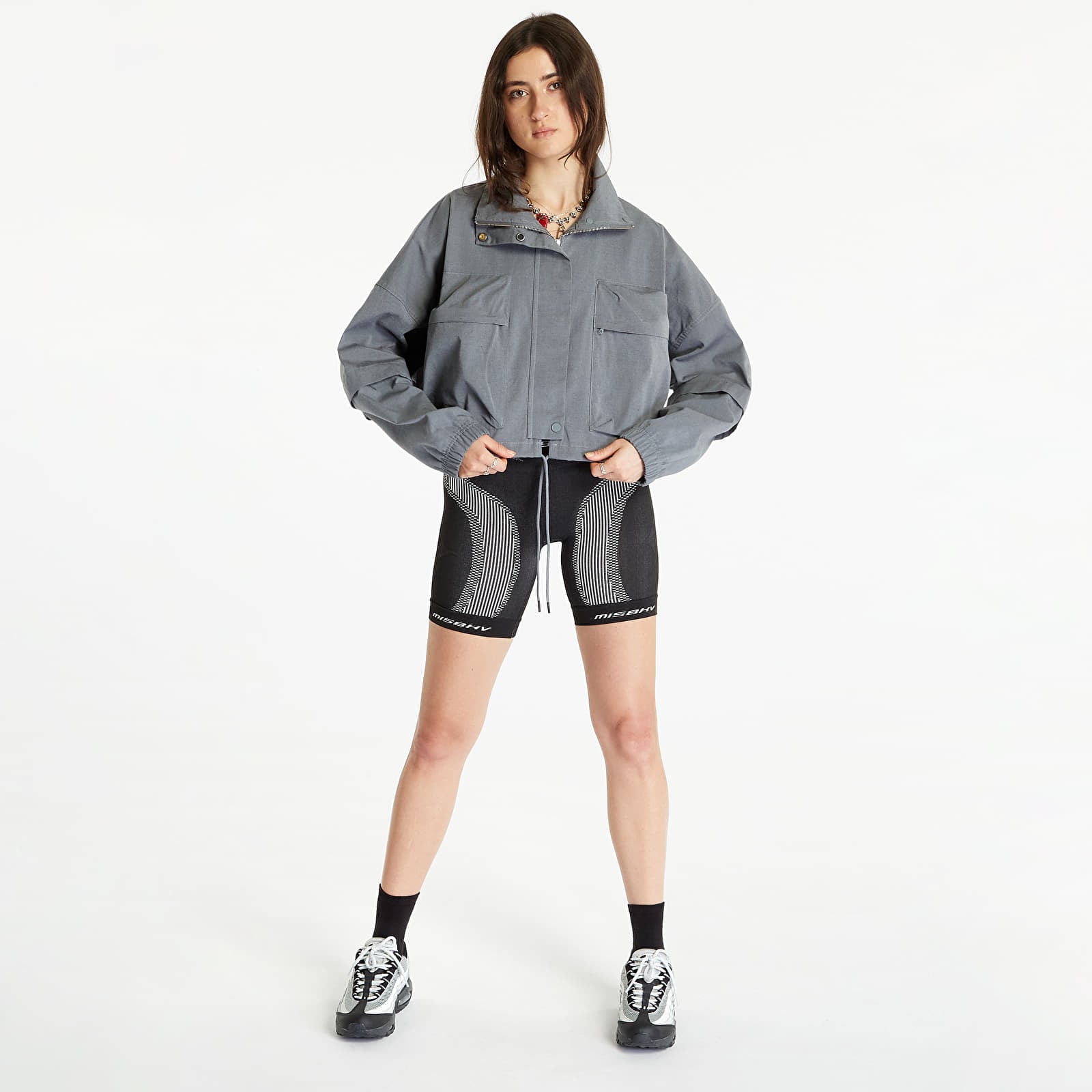 Nike Μπουφάν Nike Sportswear Women's Ripstop Jacket Grey Heather/ Cool Grey XL - 4