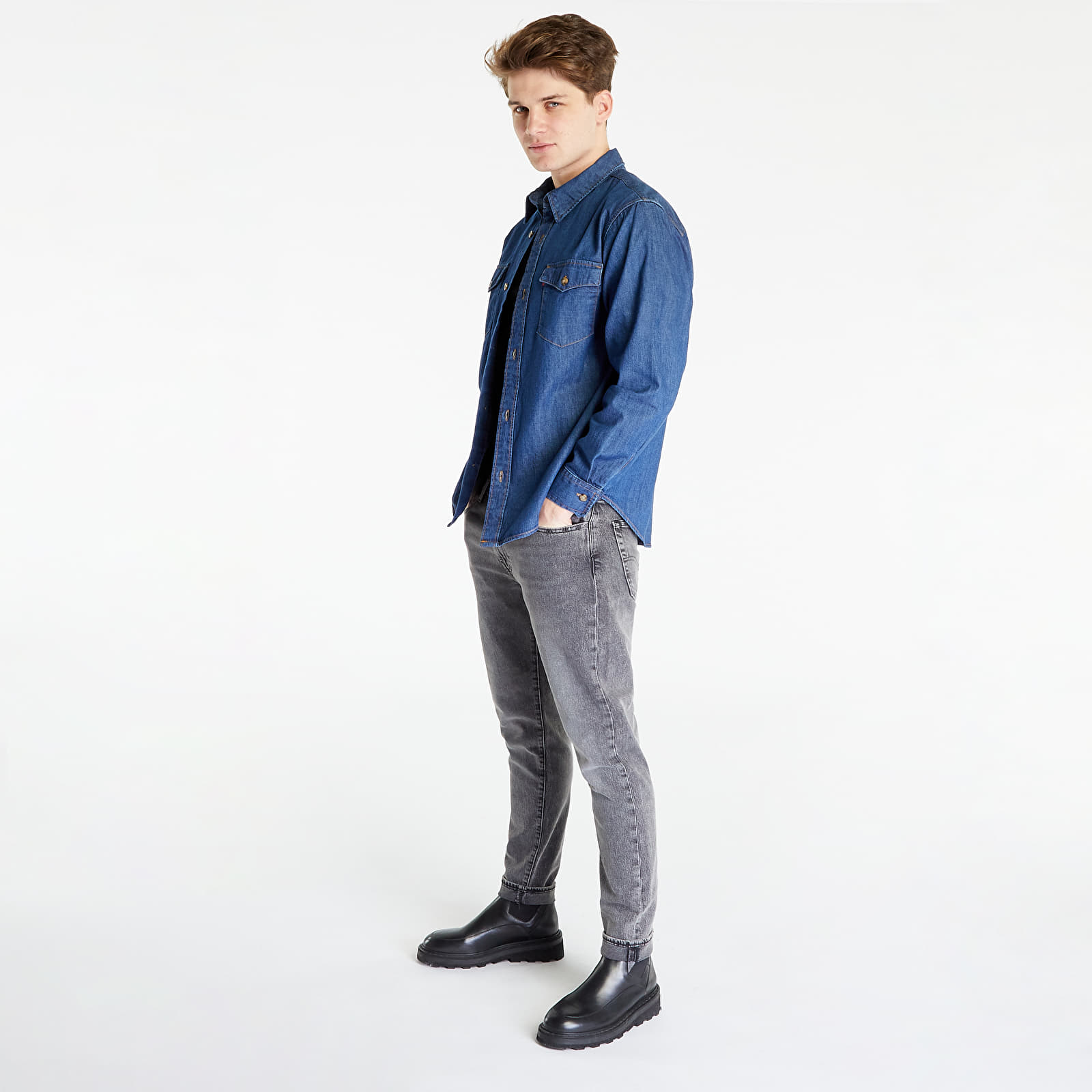 Skjorter Levi's ® Levi's® Relaxed Fit Western Revere Shirt Dark Indigo/ Flat Finish