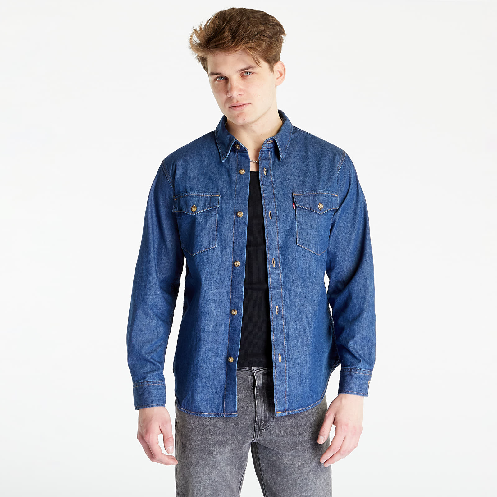 Skjorter Levi's ® Levi's® Relaxed Fit Western Revere Shirt Dark Indigo/ Flat Finish