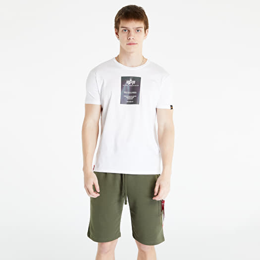 T-shirts Alpha Industries Rainbow Reflective Label T-shirt White | Queens