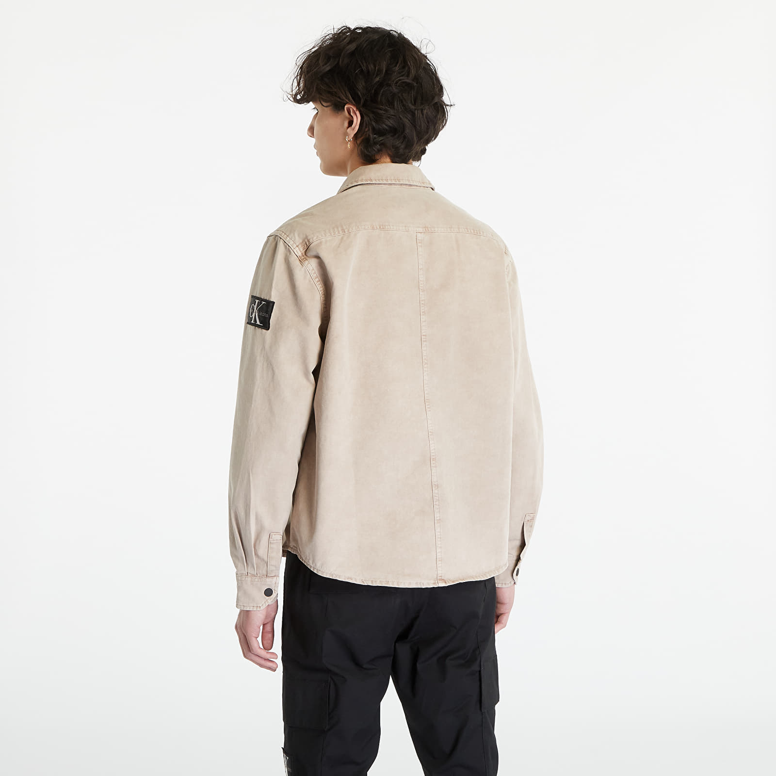 Košile CALVIN KLEIN JEANS Mineral Dye Utility Casual Shirt Shitake