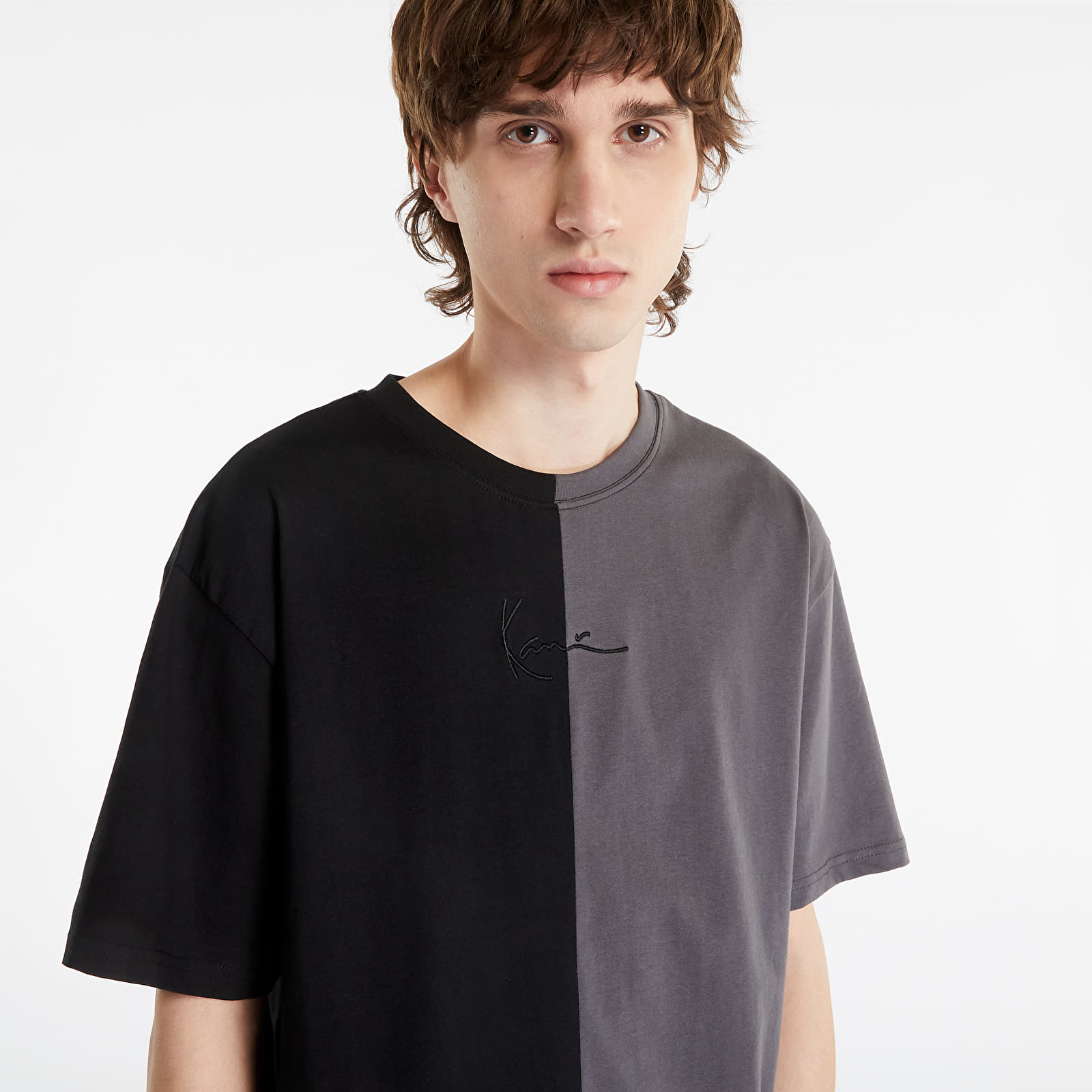 T-krekli Karl Kani Small Signature Split Tee Black/ Anthracite