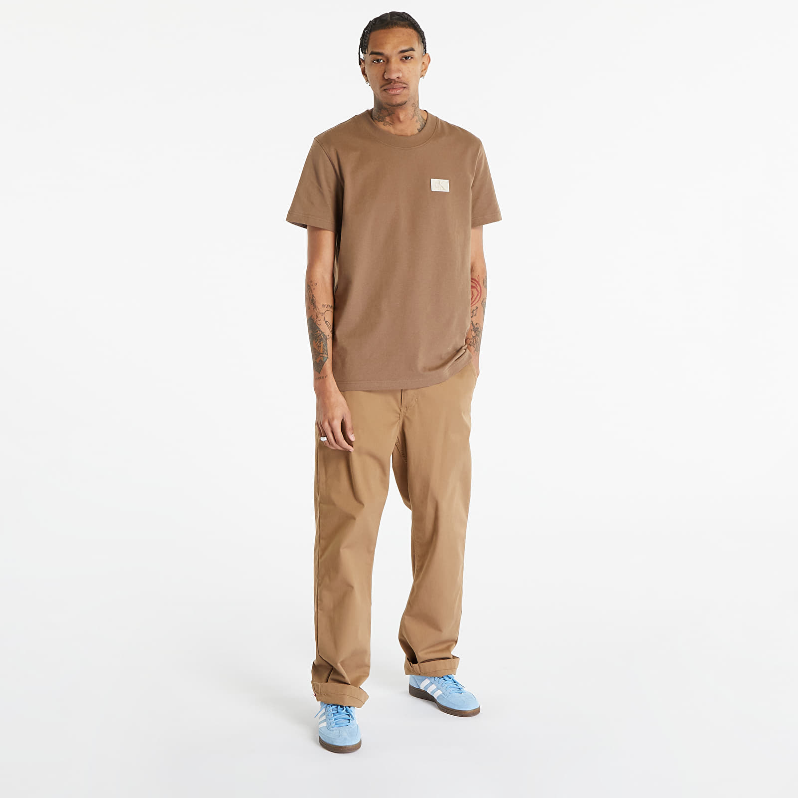 T-särgid CALVIN KLEIN JEANS Shrunken Badge Tee Shitake