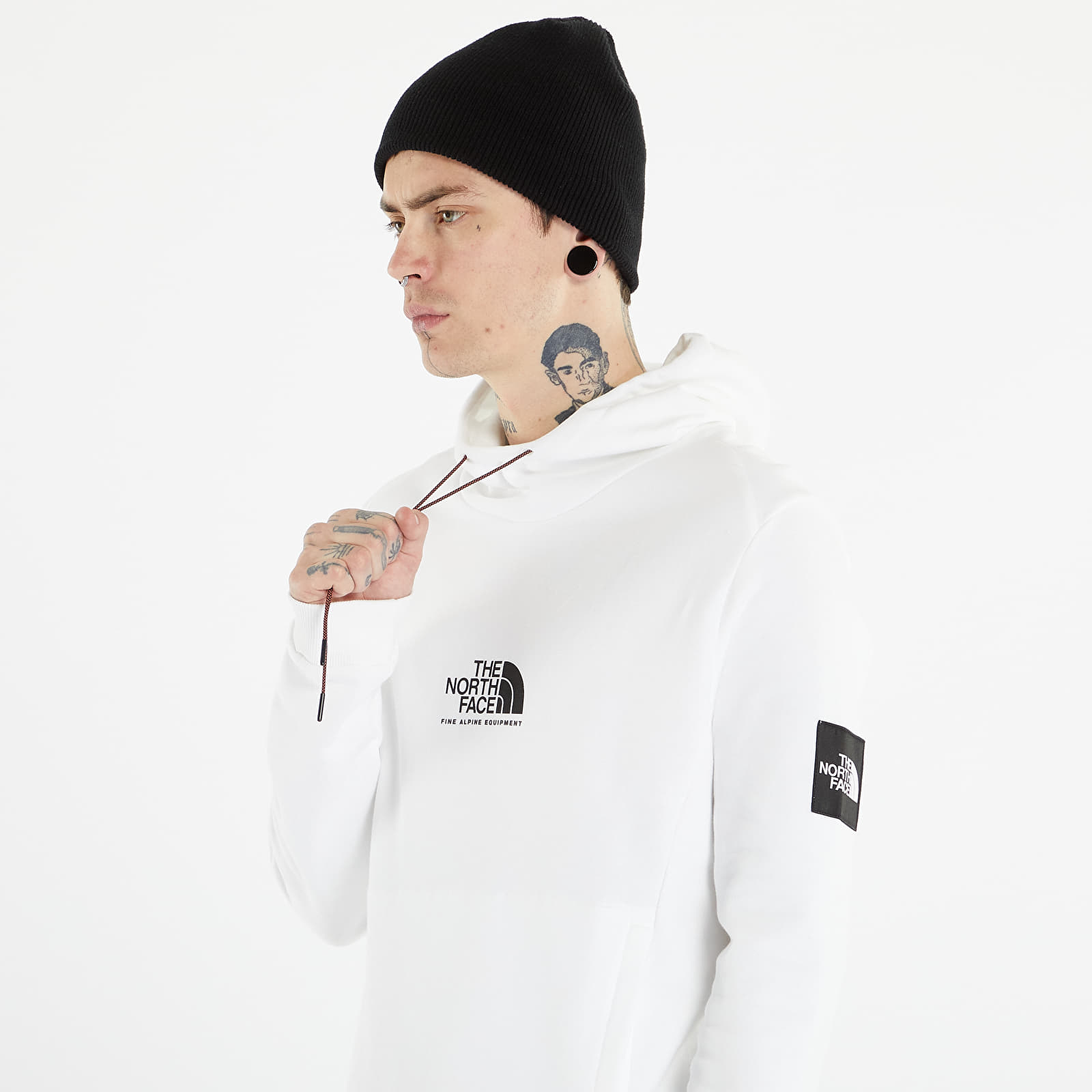 Hoodies and sweatshirts  The North Face Fine Alpine Hoodie TNF White/ Retro Orange