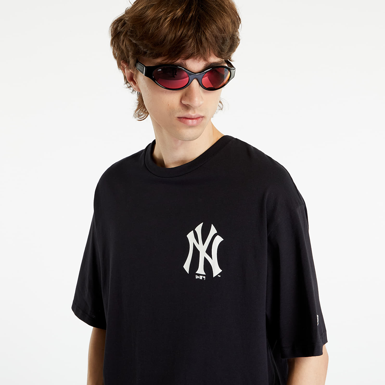 T-shirts New Era Mlb Team Graphic Bp Os Tee New York Yankees Black/ Optic White