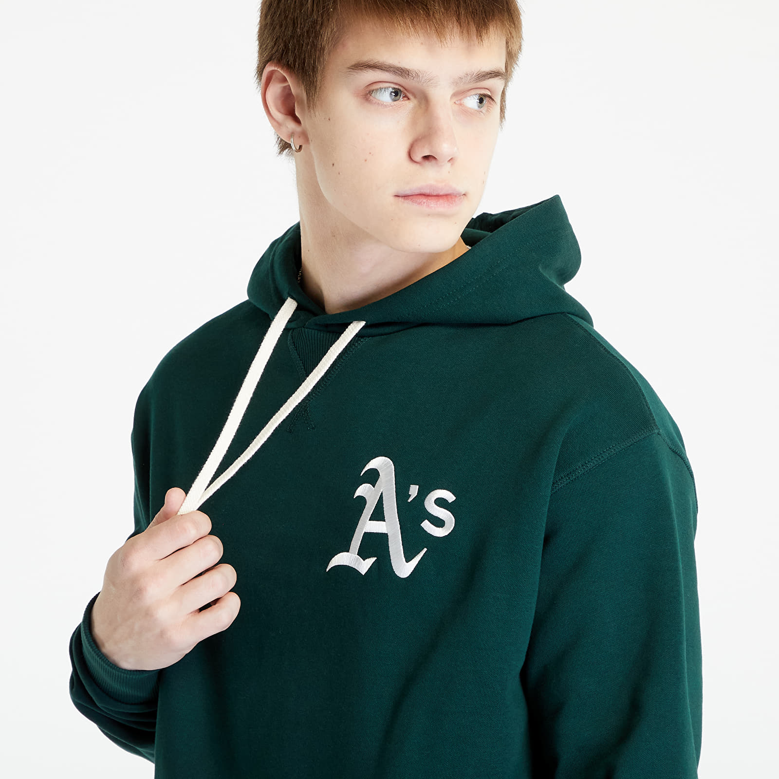 Hoodies and sweatshirts  New Era Oakland Athletics MLB Heritage Oversized Hoodie Dark Green/ Off White