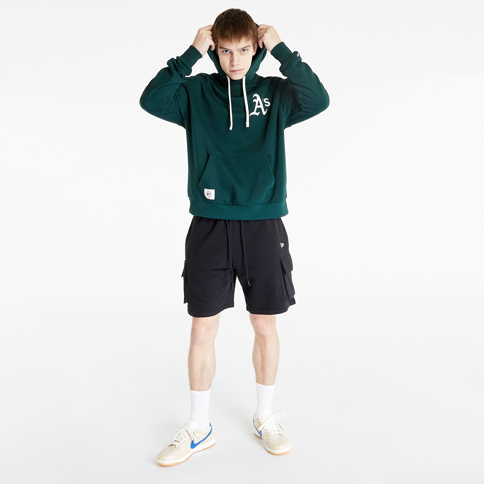 Hoodies and sweatshirts  New Era Oakland Athletics MLB Heritage Oversized Hoodie Dark Green/ Off White