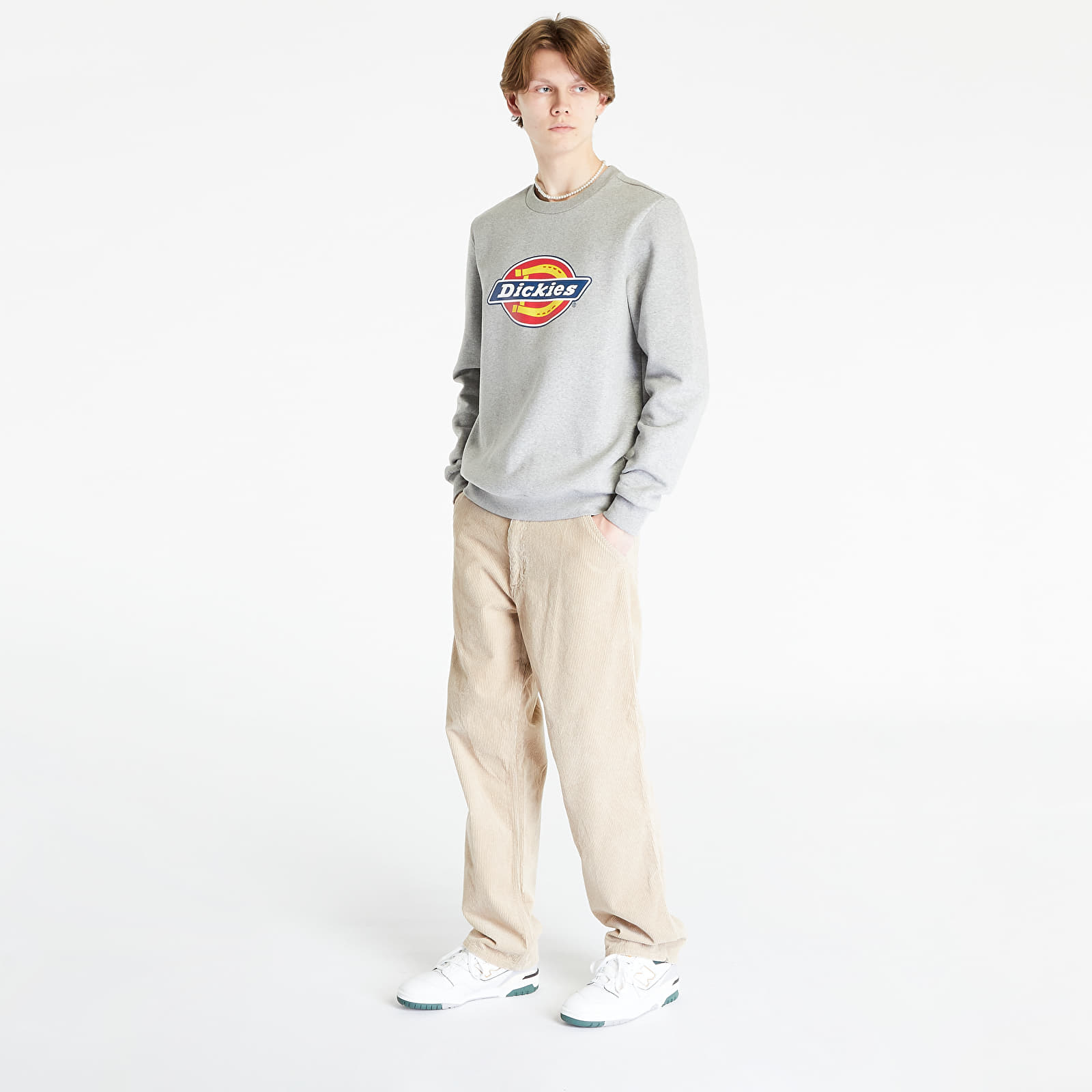 Hanorace Dickies Icon Logo Sweatshirt Grey Melange