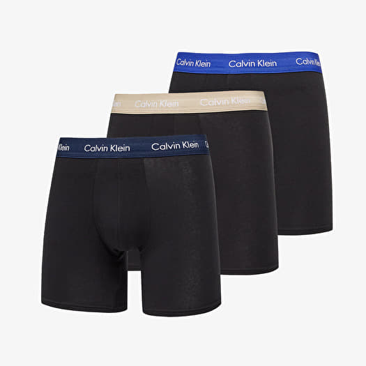 Boxer shorts Calvin Klein Cotton Stretch Boxer Brief 3-Pack Black/  Shoreline/ Clem/ Travertine WB