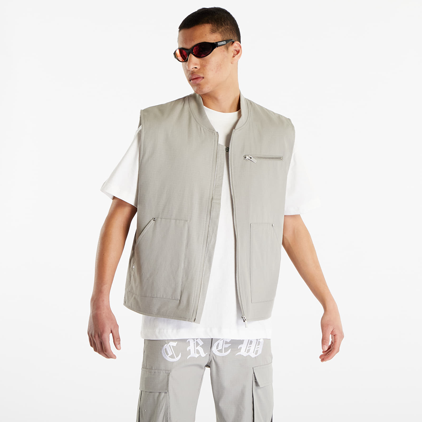 Vests Sixth June Crew Embroidered Vest Grey