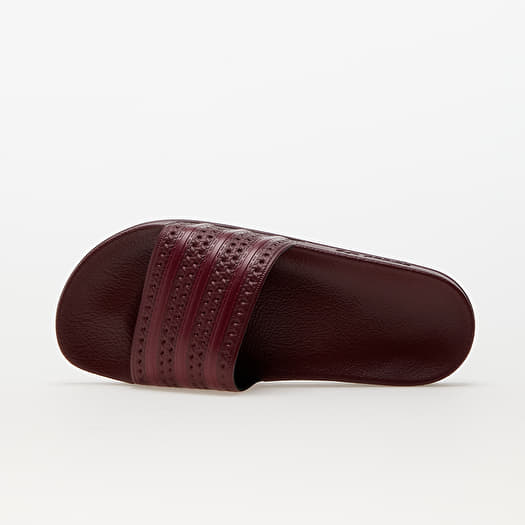 Red adilette slides shop