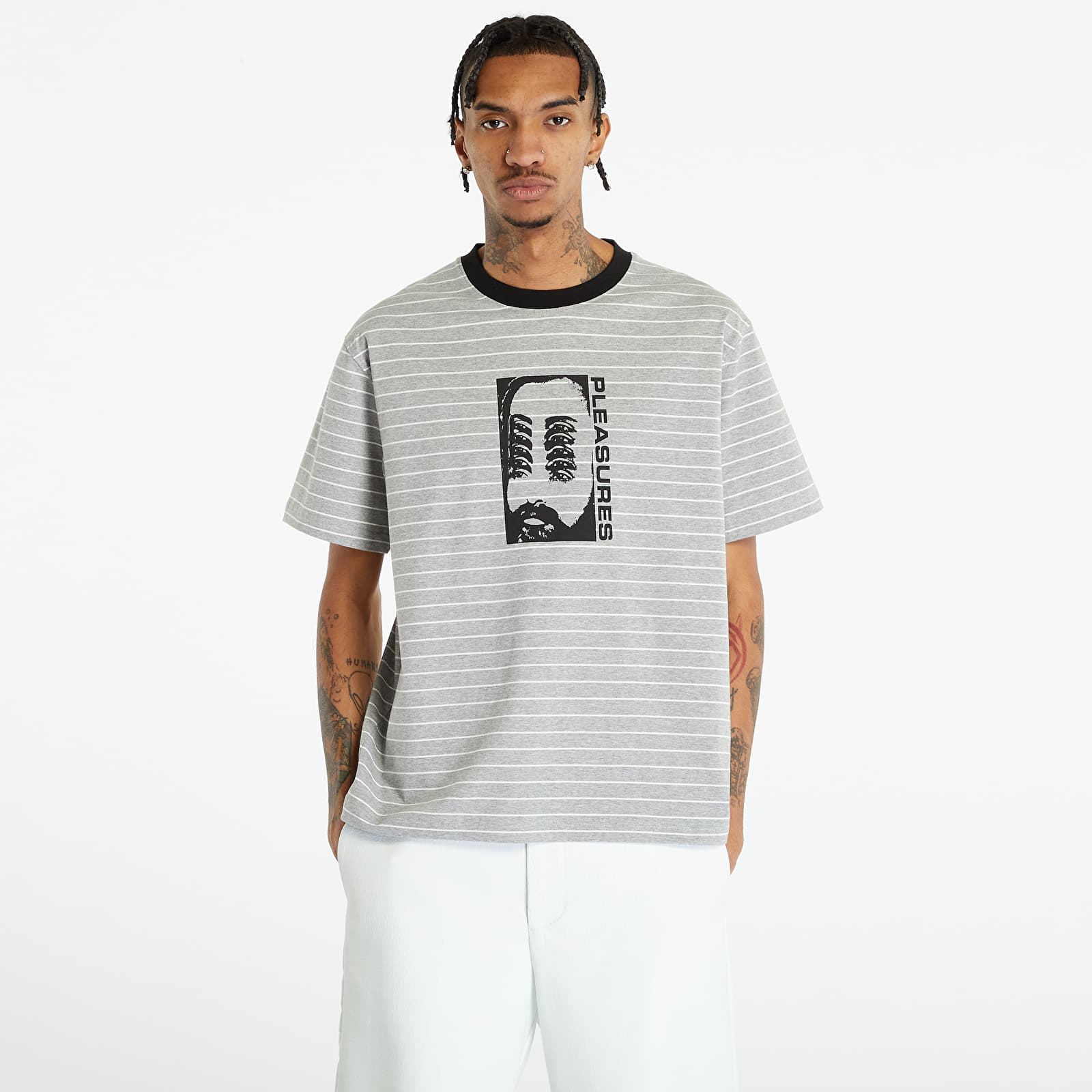 Pleasures striped shirt on sale