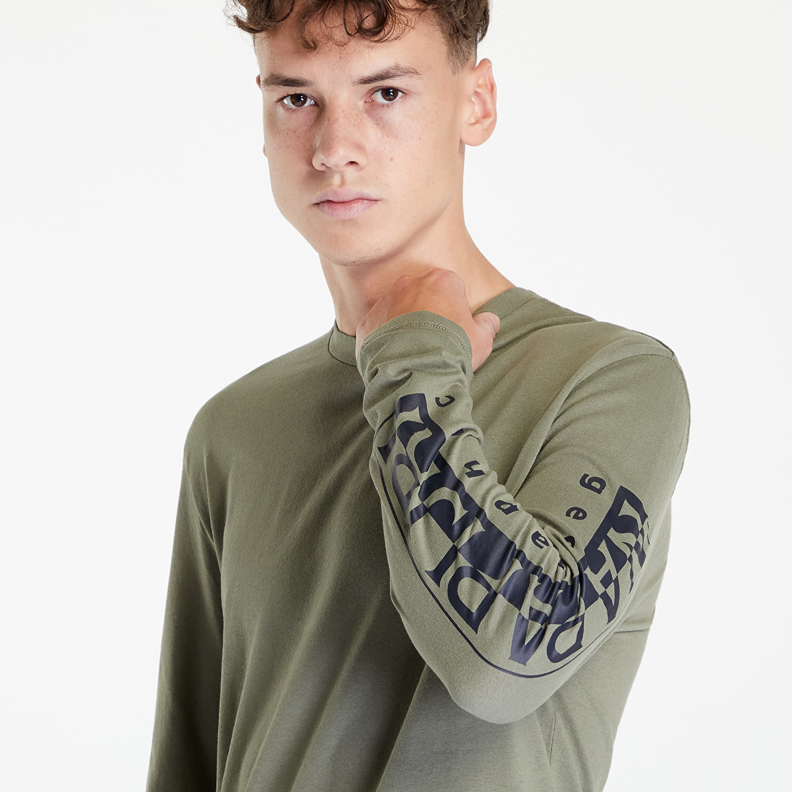 Pánské oblečení NAPAPIJRI Sadas Ls 1 Tee Green Lichen