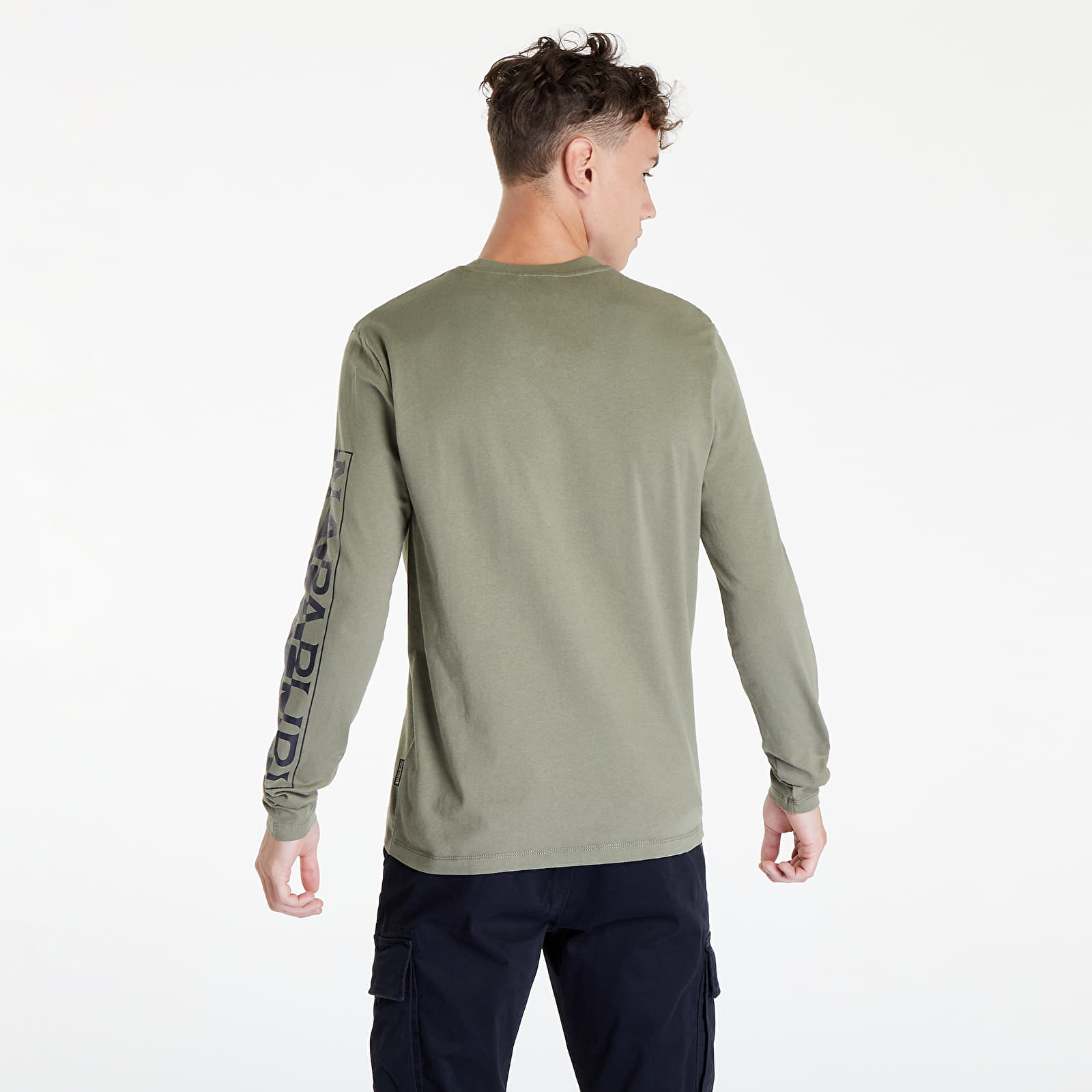 Pánské oblečení NAPAPIJRI Sadas Ls 1 Tee Green Lichen
