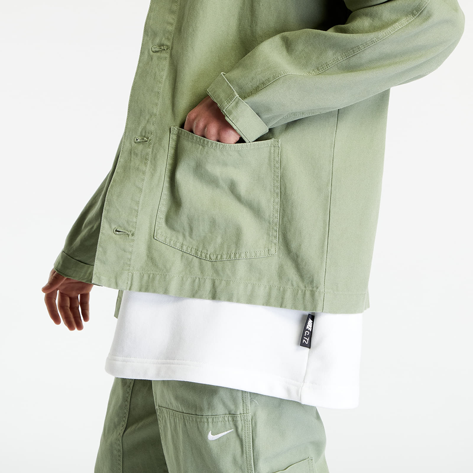 Jackets Nike Sportswear Men's Unlined Chore Coat Oil Green/ White