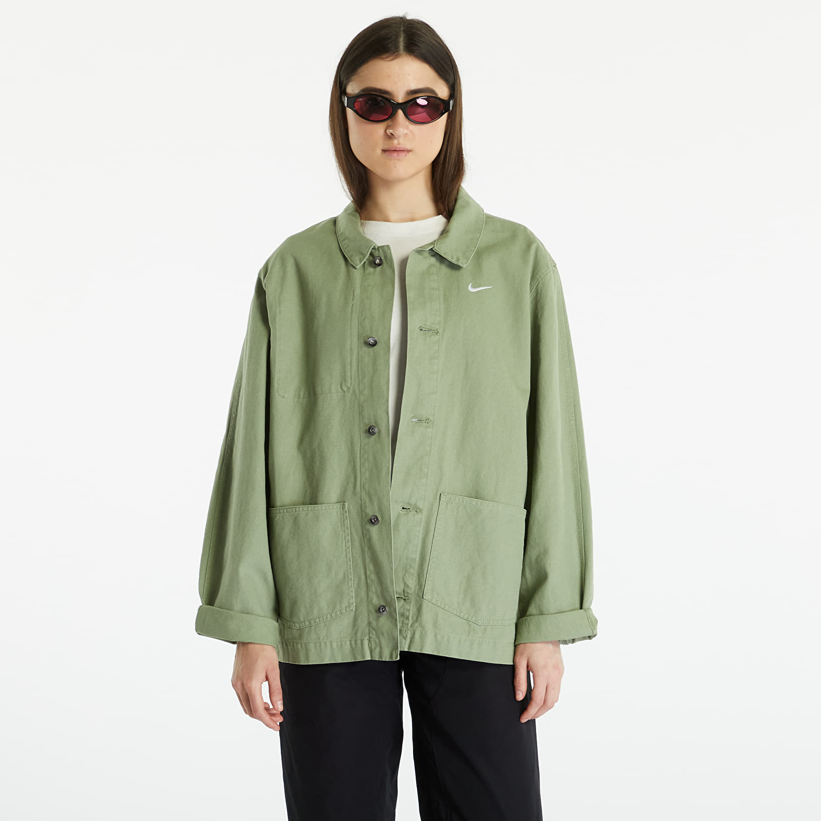 Jackets Nike Sportswear Men's Unlined Chore Coat Oil Green/ White