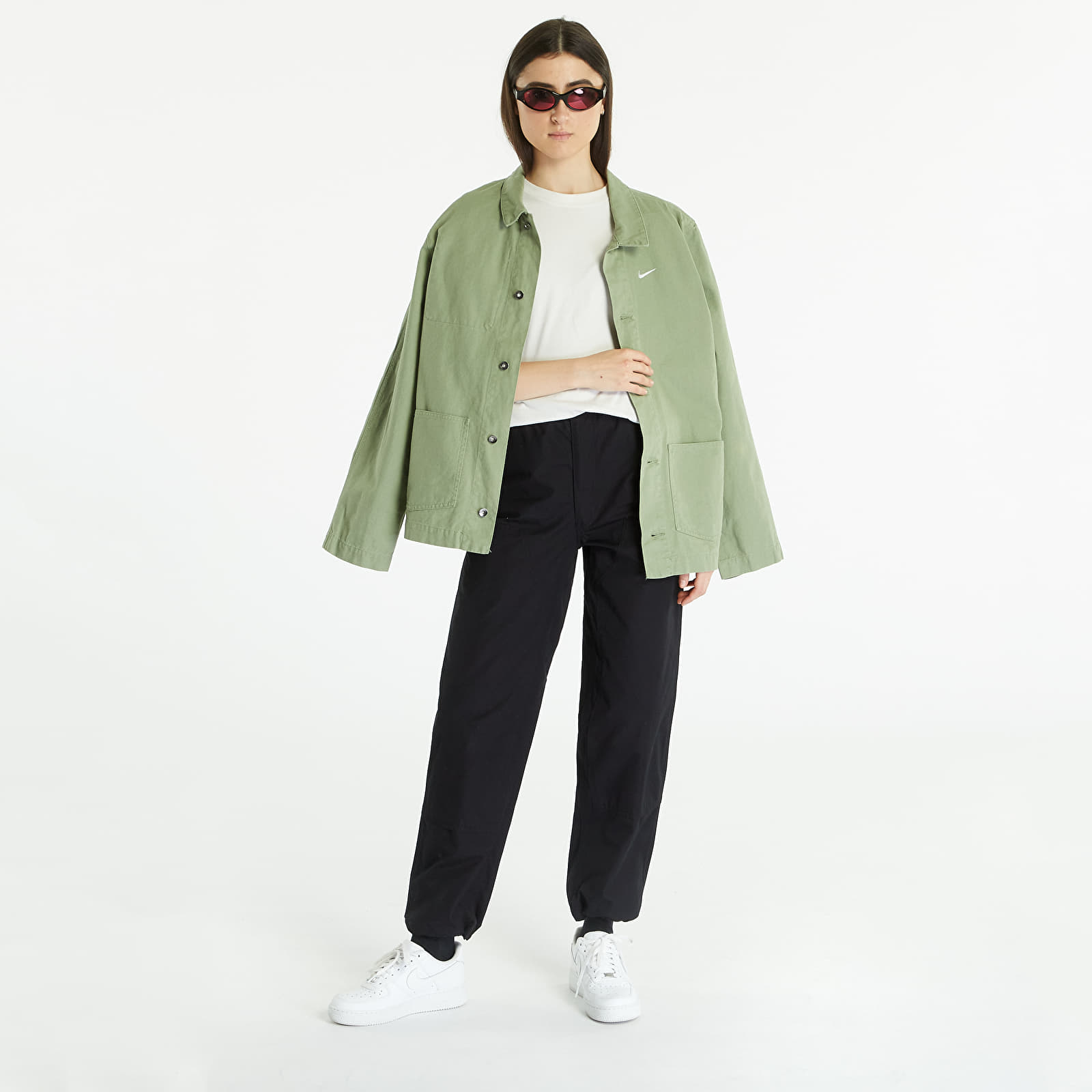 Jackets Nike Sportswear Men's Unlined Chore Coat Oil Green/ White