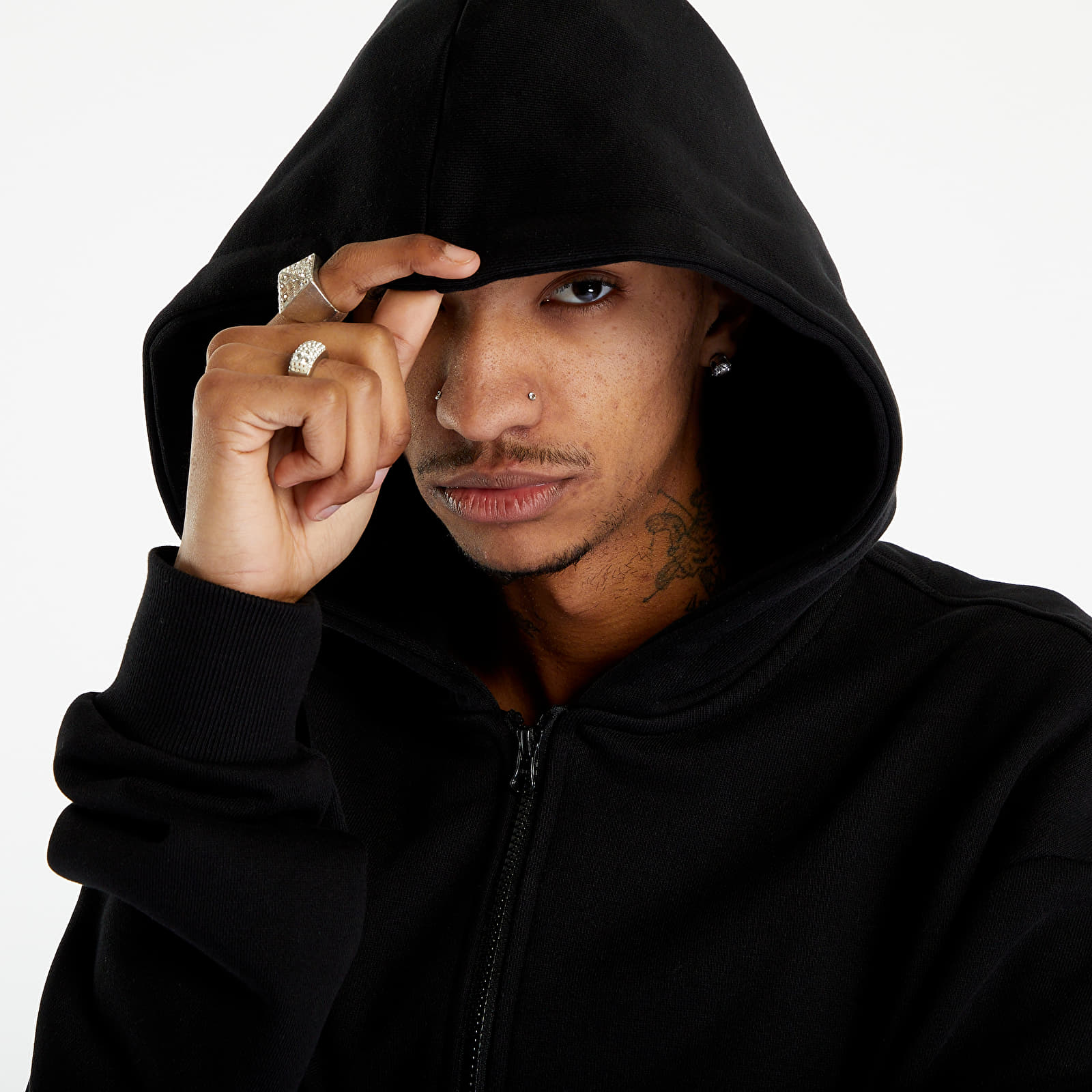 Mikinas ar kapuci un sporta krekli Urban Classics Ultra Heavy Zip Hoody Black
