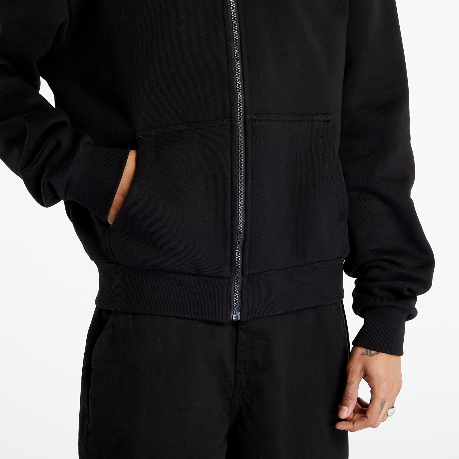 Mikinas ar kapuci un sporta krekli Urban Classics Ultra Heavy Zip Hoody Black