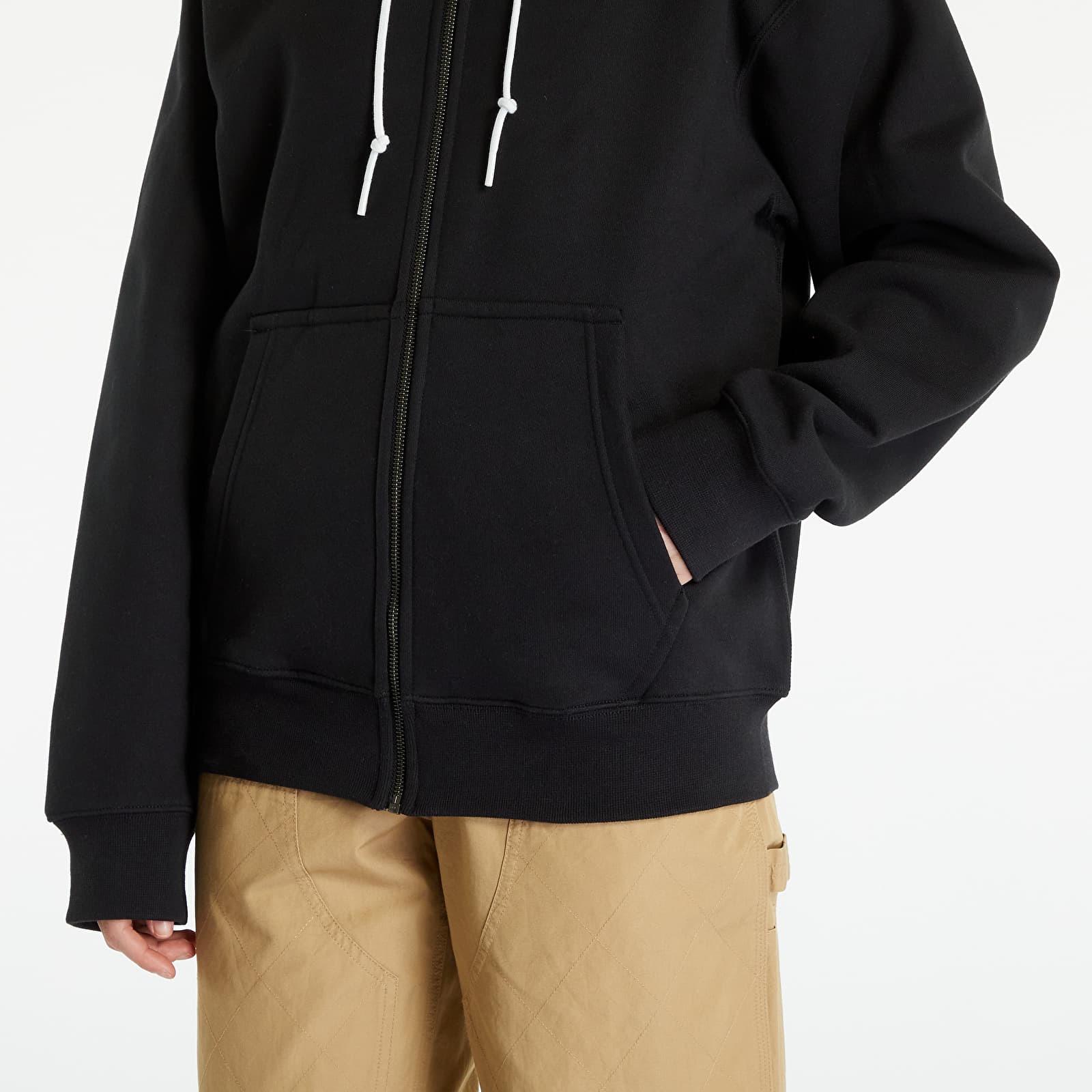 Men's sweatshirts Nike Solo Swoosh Full-Zip Hoodie UNISEX Black/ White