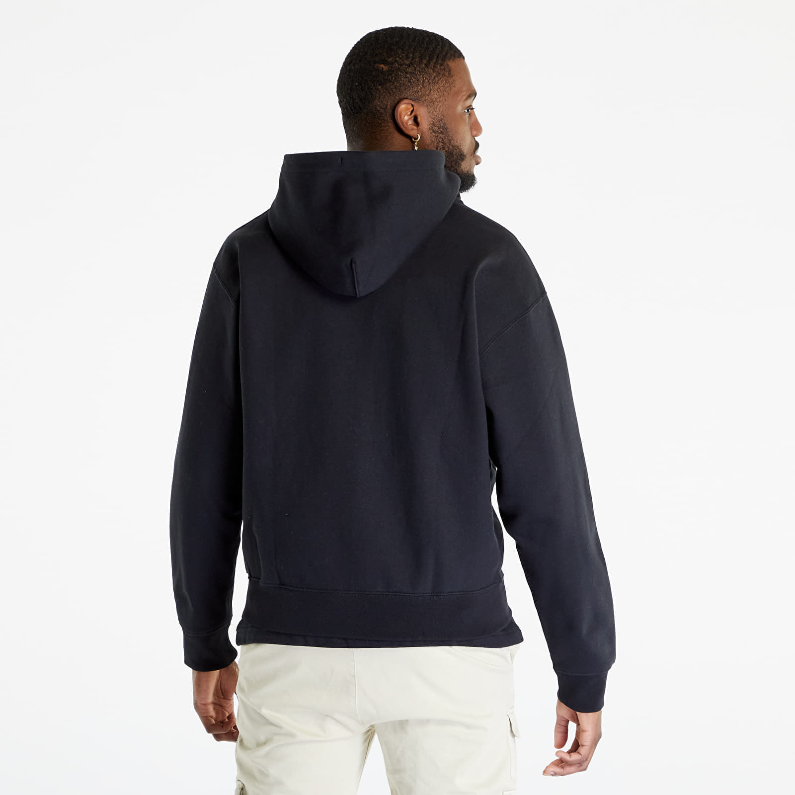 Men's sweatshirts Nike Solo Swoosh Full-Zip Hoodie UNISEX Black/ White