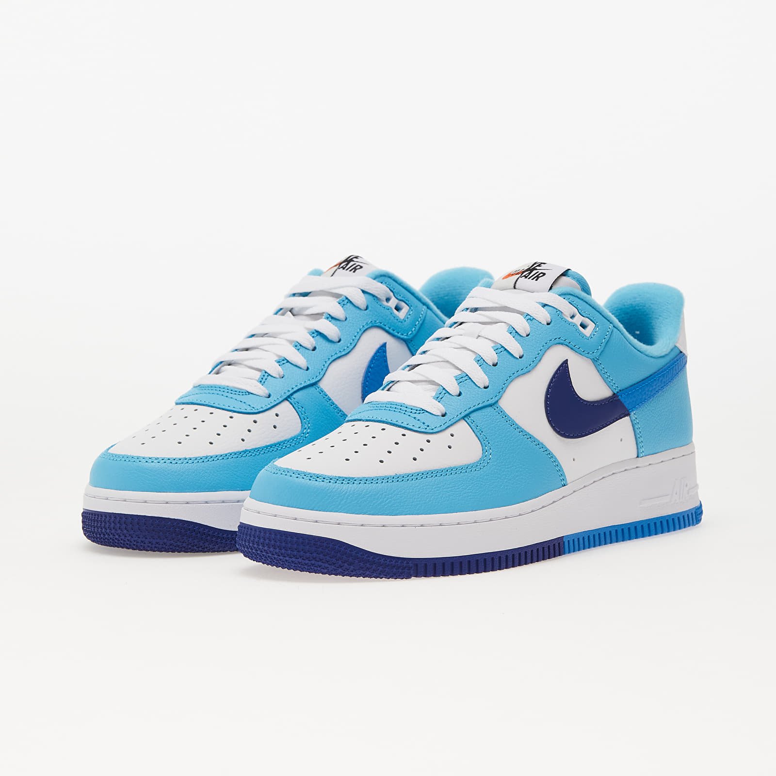 Baskets et chaussures pour hommes Nike Air Force 1 07 Lv8 White Lt Photo Blue Deep Royal Blue Queens