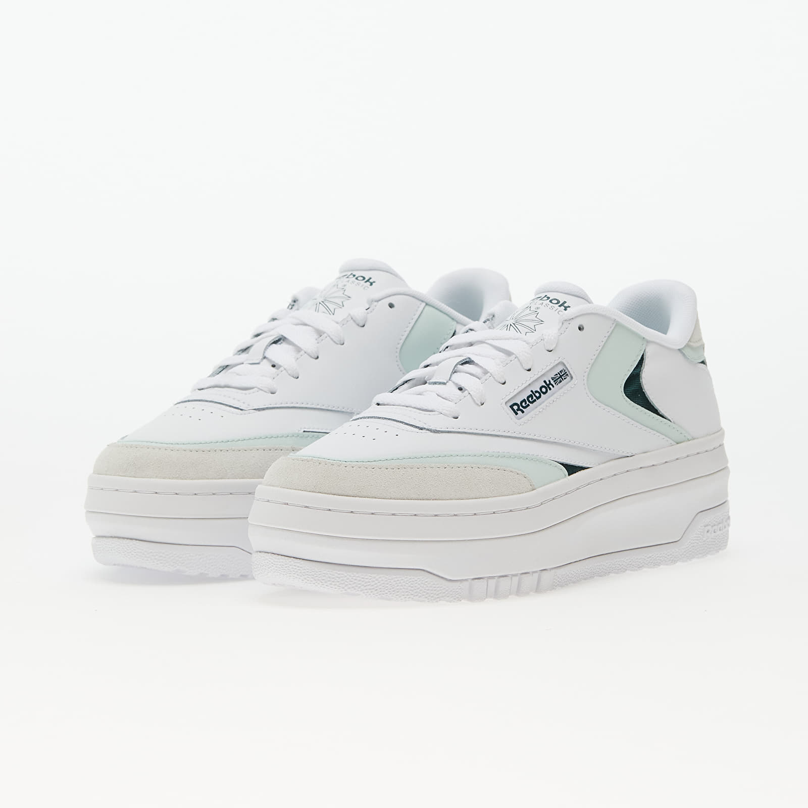 Dámské tenisky a boty Reebok Club C Extra Ftw White/ Aqudus/ Forest Green
