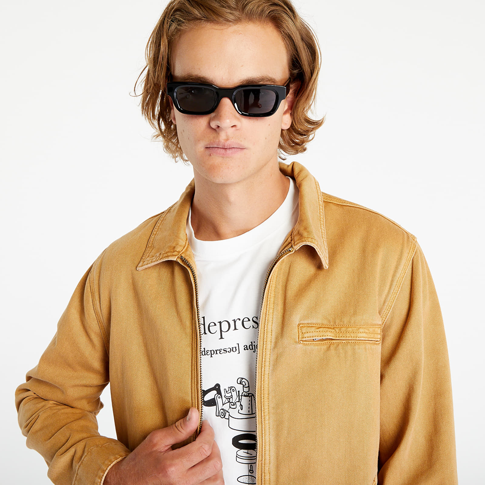 Bundy Guess Originals Aged Work Jacket Go Vintage Tan Wash
