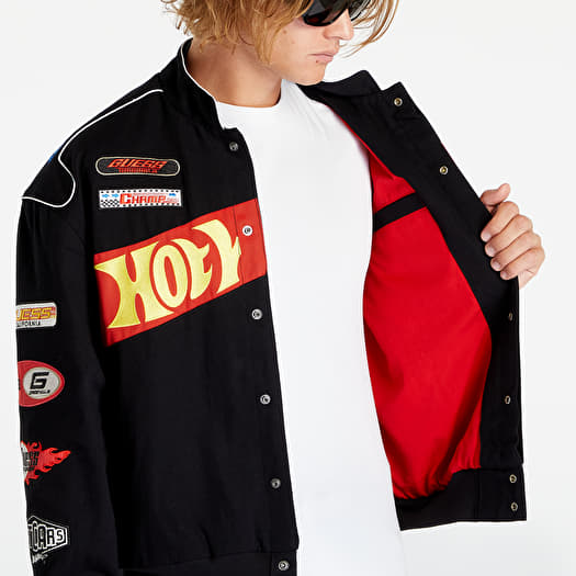 Varsity Jacket Calvin Klein Racing Red Jackets GUESS Go Hw Racing Jacket  Jet Black A996 Queens