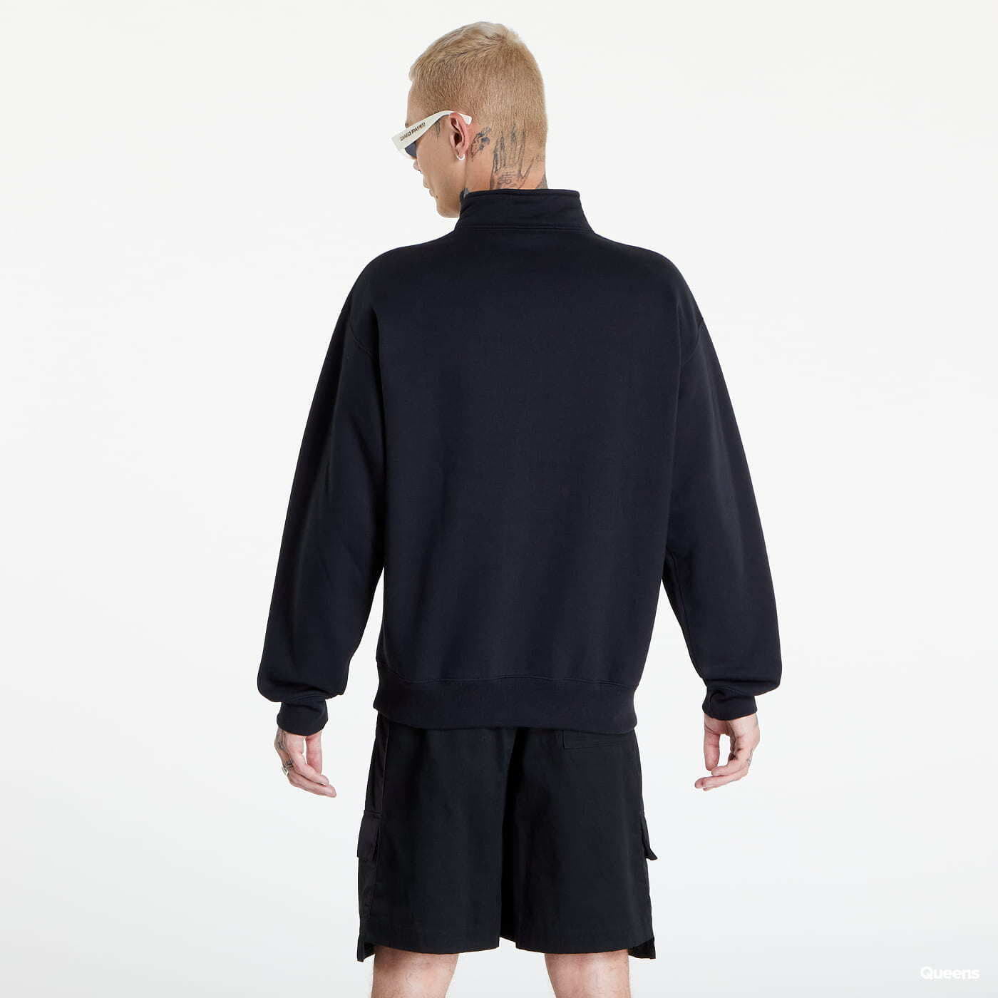 Sudaderas y Jerseys Nike Solo Swoosh Men's 1/4-Zip Top Black/ White
