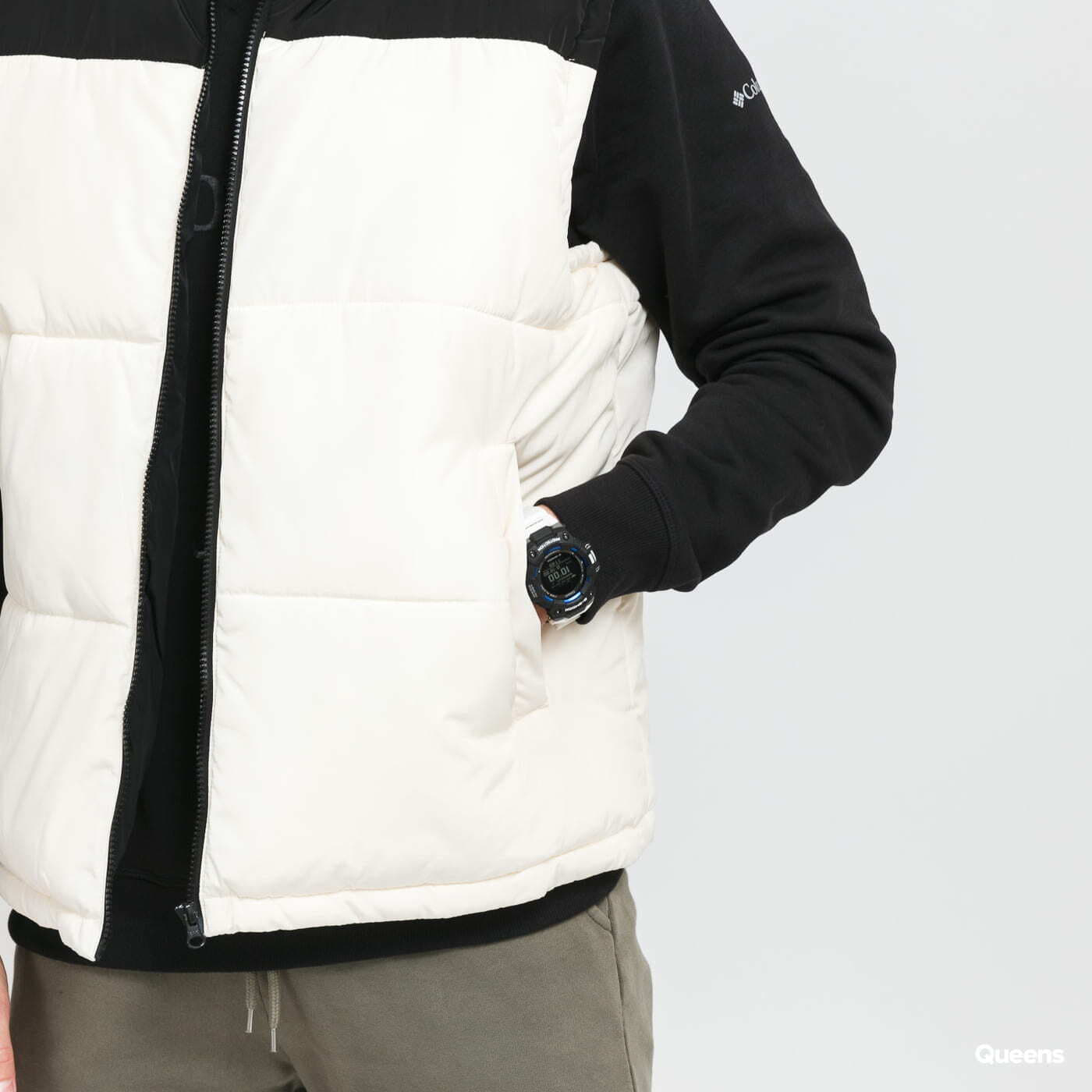 Безрукавки Urban Classics Block Puffer Vest Cream/ Black